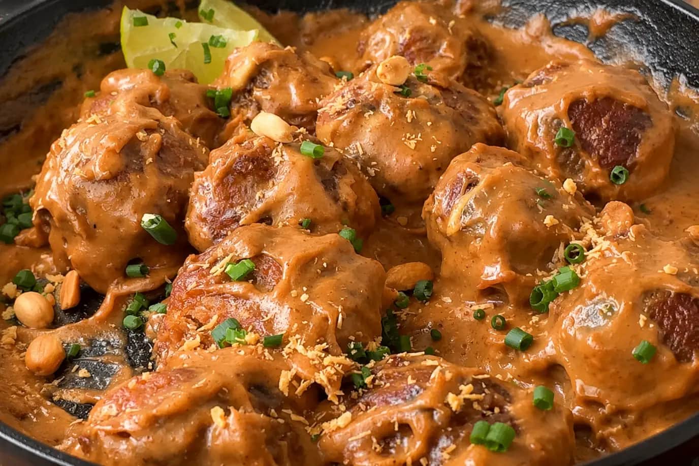 Indonesische saté kipballetjes
